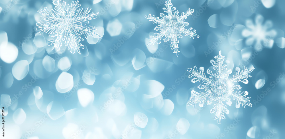 Winter background with falling snowflakes of snow with blur effect Winter background with falling snowflakes of snow with blur effect