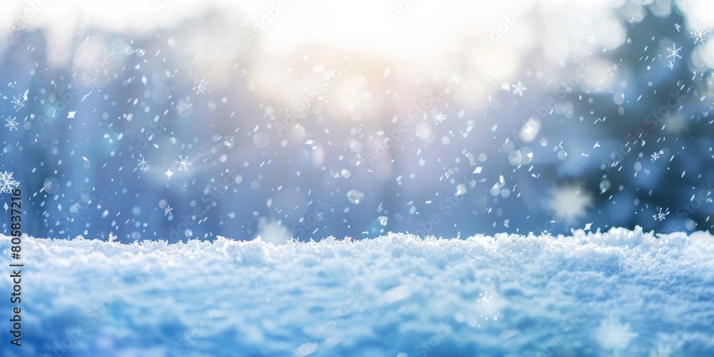 Winter background with falling snowflakes of snow with blur effect Winter background with falling snowflakes of snow with blur effect