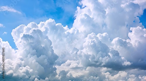 A Visual Poem: Timelapse of Cumulus Clouds Unfurling Their Beauty in the Summer Sky photo