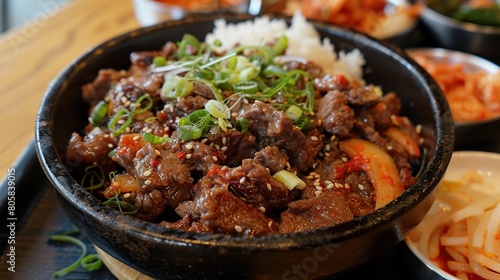Homemade Bulgogi BBQ Korean food . Generative Ai