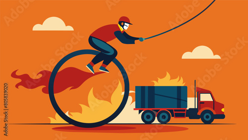 Ladies and gentlemen you wont want to miss the deathdefying motorcycle stunts of our daredevil rider as he zooms through a flaming hoop and over a.