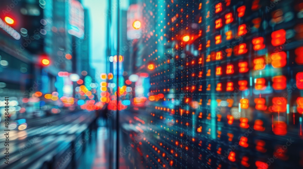 Obraz premium An investment chart for the stock market is displayed