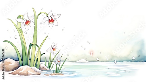 January  snowdrop and carnation