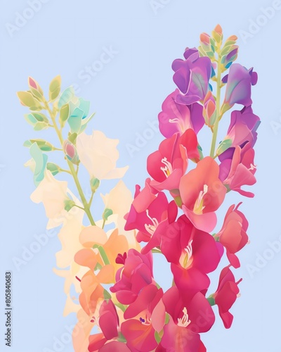 July, larkspur