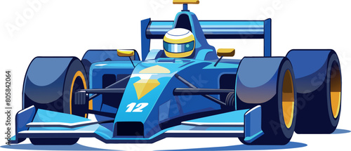 formula one racing car with driver-