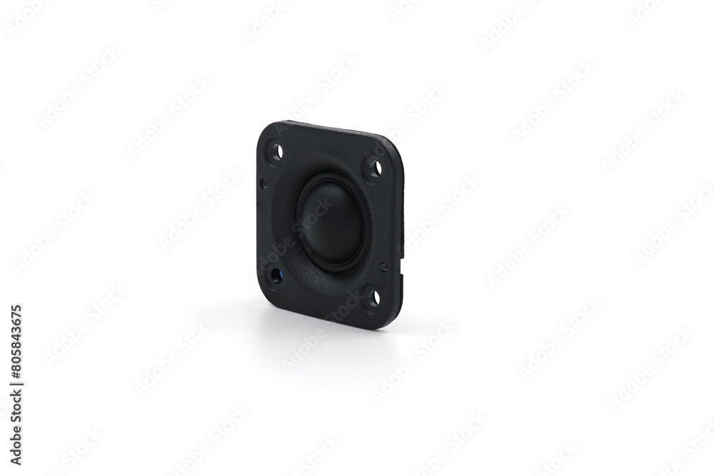 black speaker isolated on white background. black speaker isolated on white background.
