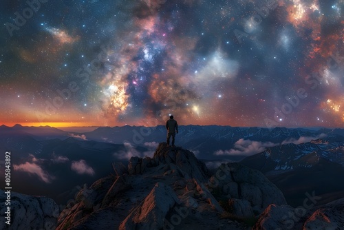 Surreal Celestial Landscape at a Remote Mountain Observatory under the Captivating Milky Way Galaxy