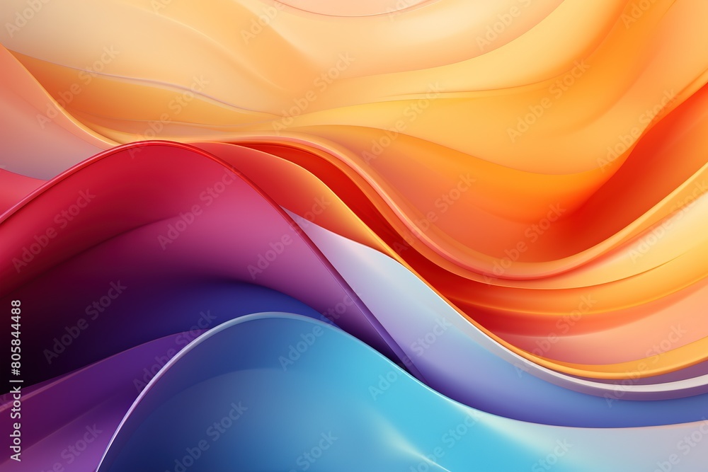 A colorful wave with a red stripe on the left and a yellow stripe on the right A colorful wave with a red stripe on the left and a yellow stripe on the right