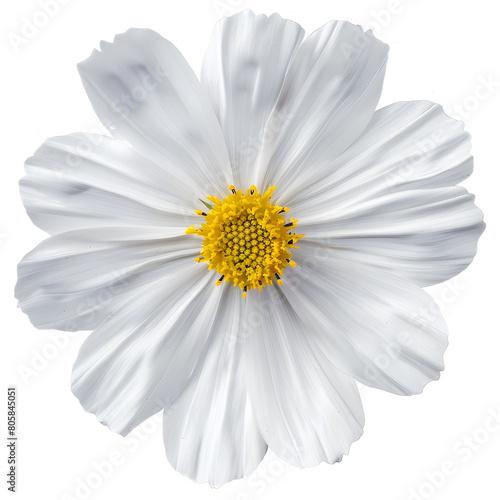 white cosmos flower isolated  