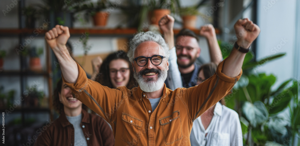 Scene is happy and celebratory