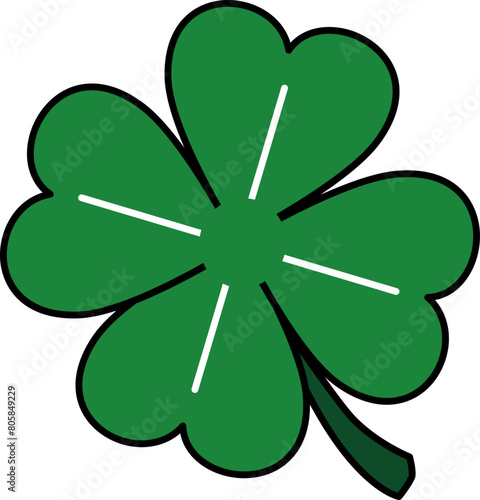 Green four-leaf clover illustration