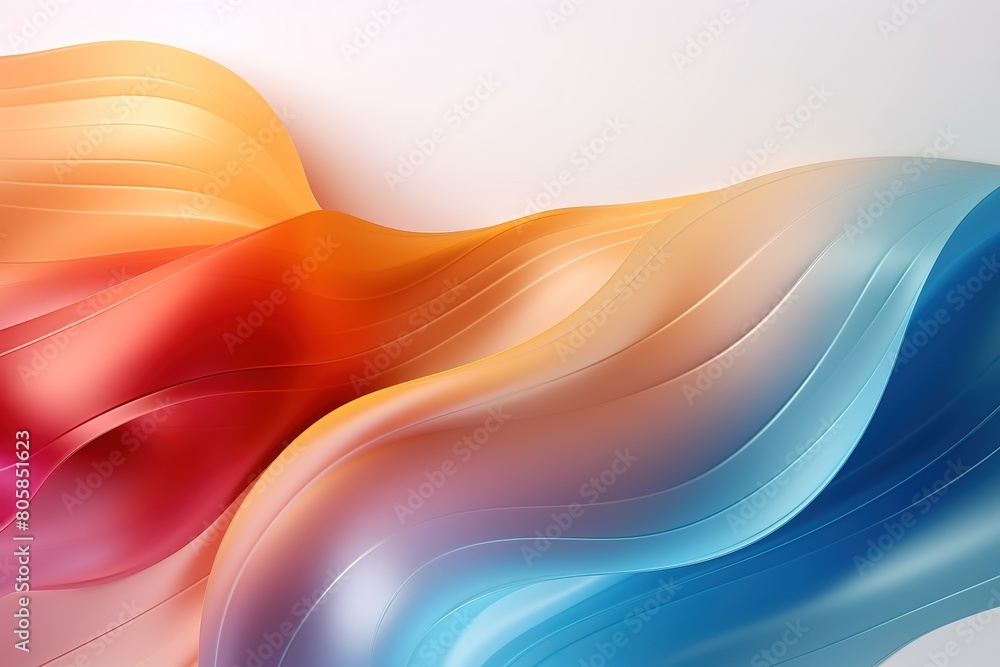 A colorful wave with a red stripe on the left and a yellow stripe on the right A colorful wave with a red stripe on the left and a yellow stripe on the right