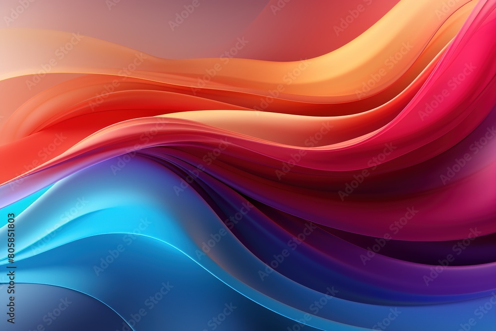 A colorful wave with a red stripe on the left and a yellow stripe on the right A colorful wave with a red stripe on the left and a yellow stripe on the right