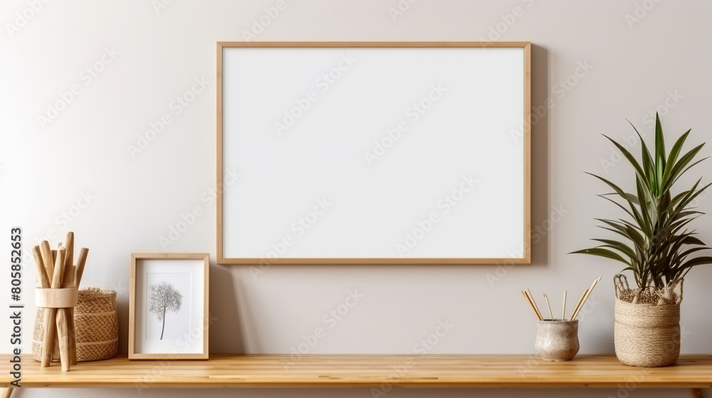 frame mockup on wall in living room frame mockup on wall in living room