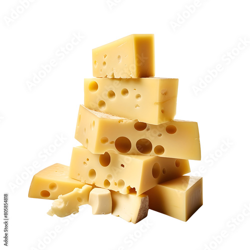 Cheese isolated photography on transparent background