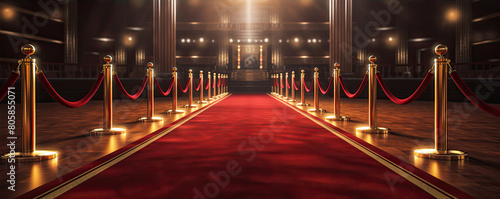 Elegant red carpet for event © Michal