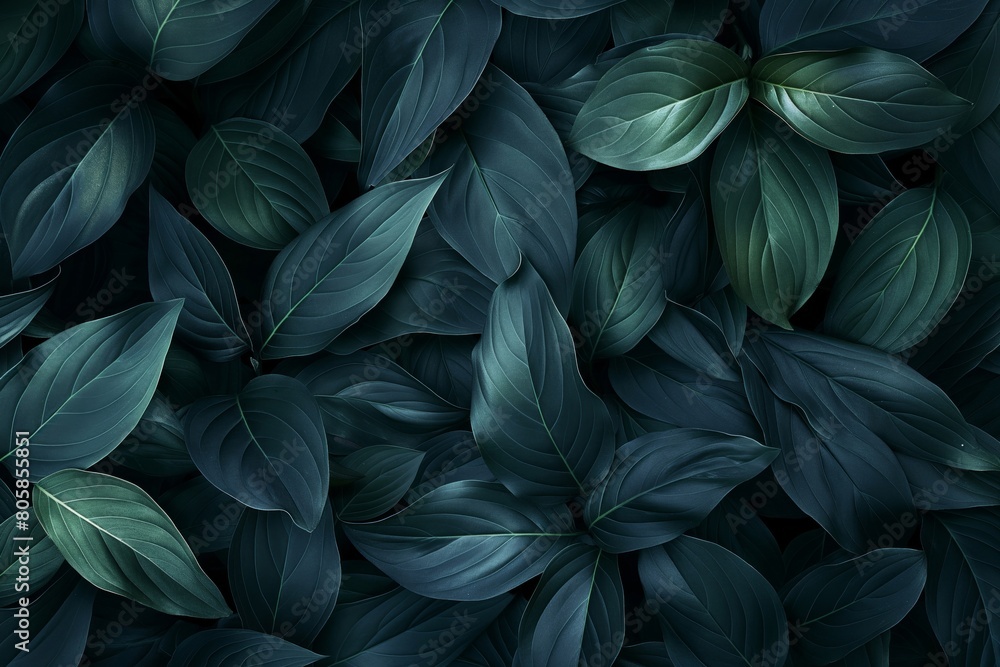 Dense Green Foliage Pattern Background