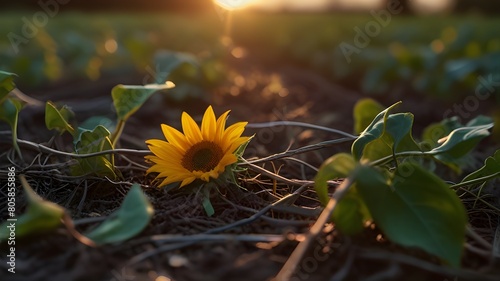 sunflower in the garden photo