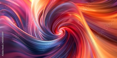 A colorful swirl of paint with a red and orange hue