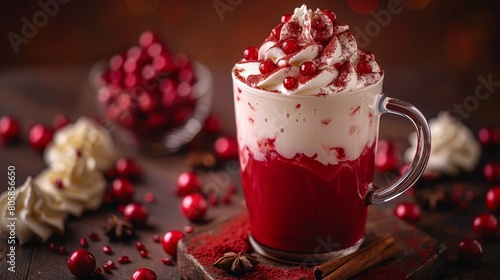 Red velvet latte, decadent and rich