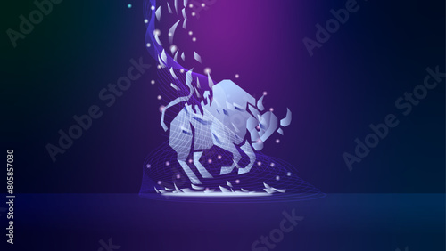 BACKGROUND 155 VECTOR ILLUSTRATION OF THE ZODIAC TAURUS