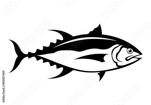 Tuna fish side drawing