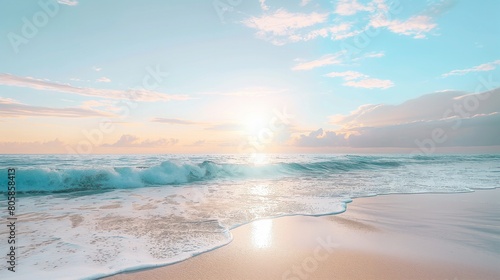 Breathtaking Sunrise Over Turquoise Ocean Waves