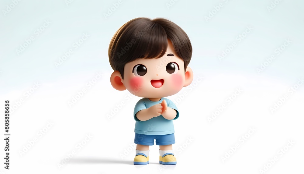 A clapping child, Generative AI A clapping child, Generative AI
