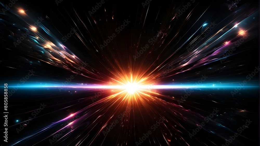 For overlay designs, use abstract sun burst, digital flare, iridescent glare, and lens flare effects over a black background. For overlay designs, use abstract sun burst, digital flare, iridescent glare, and lens flare effects over a black background.