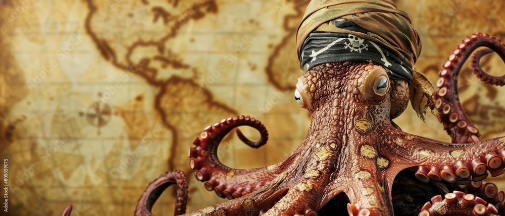 Fototapeta premium A closeup half body of a charismatic mollusk