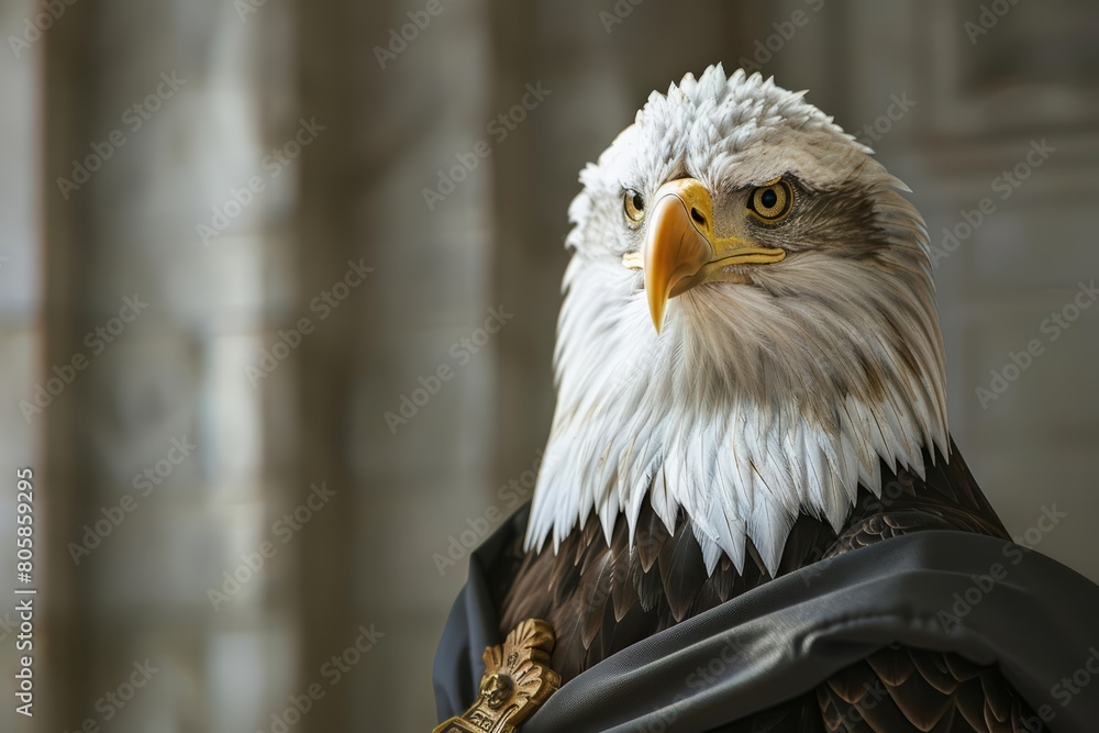 Fototapeta premium A closeup half body of a charismatic bird