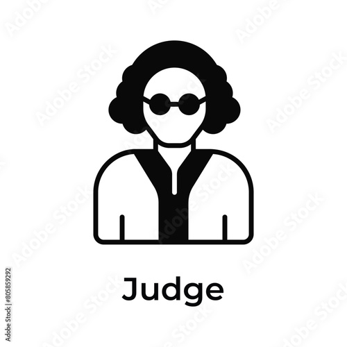 Have a look at this premium icon of judge, professional worker and employee