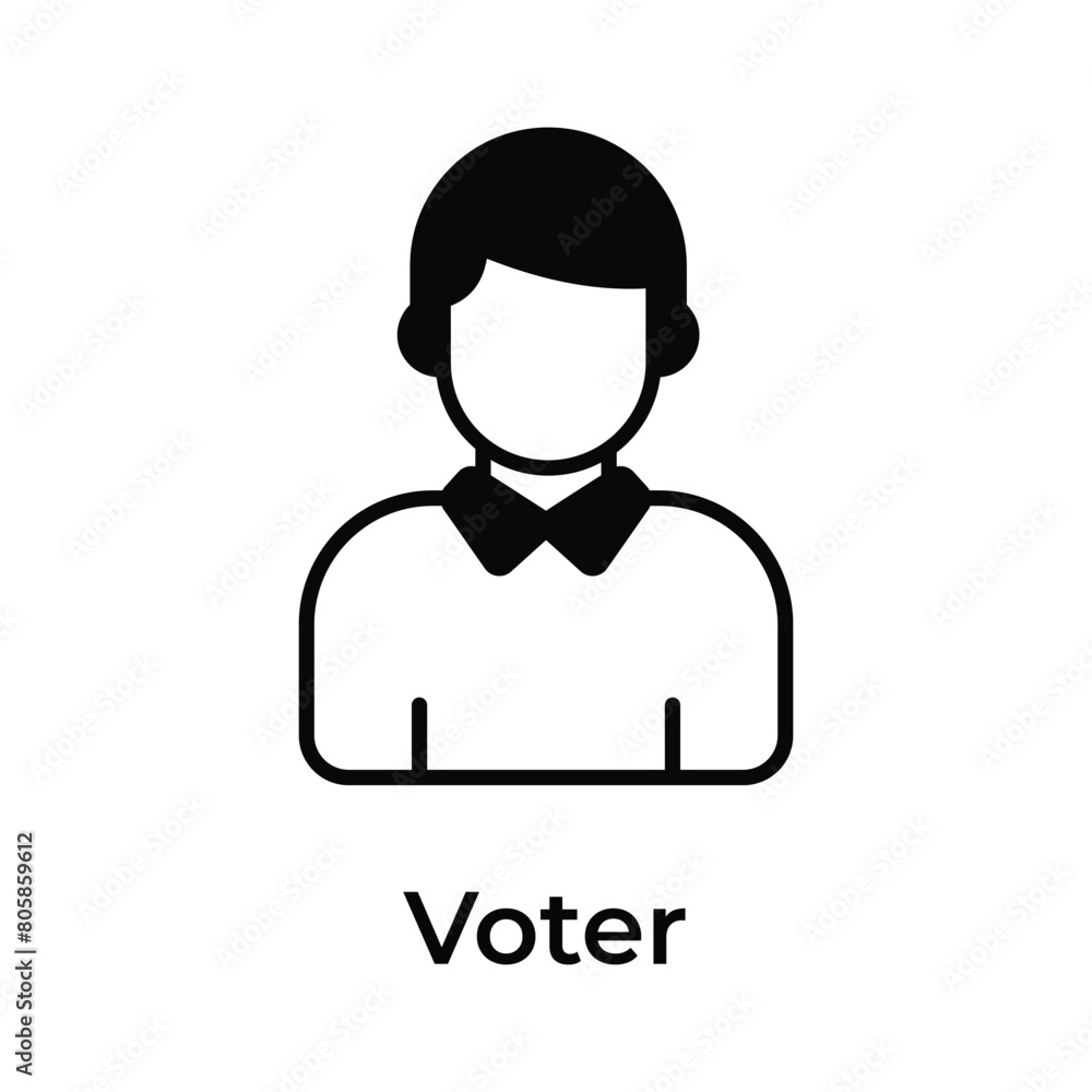 An amazing icon of voter avatar in editable design style An amazing icon of voter avatar in editable design style