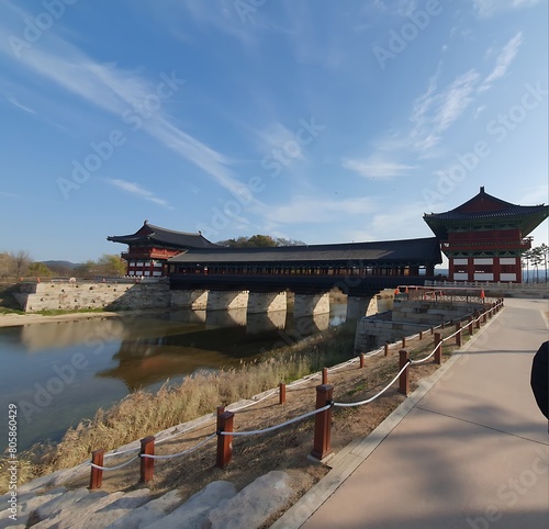 Korean Scenery, Korean Gyeongju Woljeong, and Moon Bridge photo