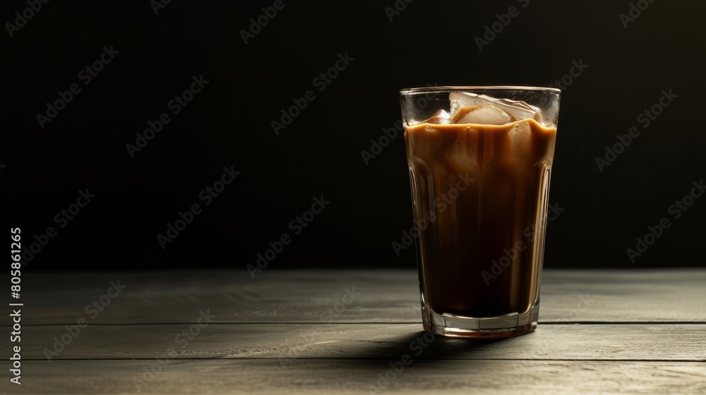 cold coffee glass with ample copy space cold coffee glass with ample copy space