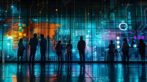 Wallpaper Mural Digital Control Room of Global Data and Analytics Visualization Torontodigital.ca