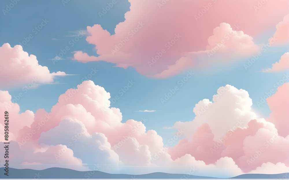 image of clouds in soft pastel colors