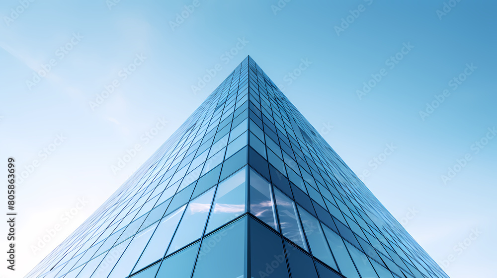 Blue sky background with glass building Blue sky background with glass building