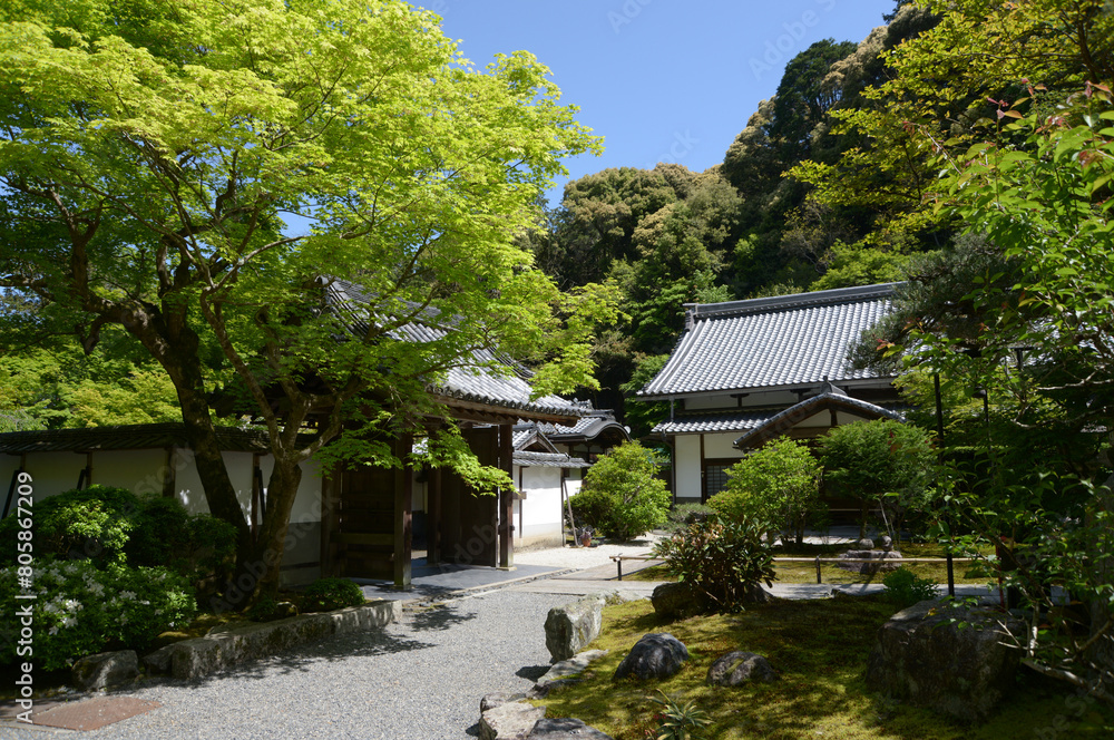 Obraz premium 駒ヶ滝最勝院 境内 京都市左京区南禅寺福地町