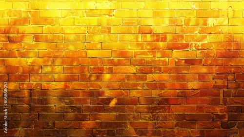 Yellow brick wall. Background.