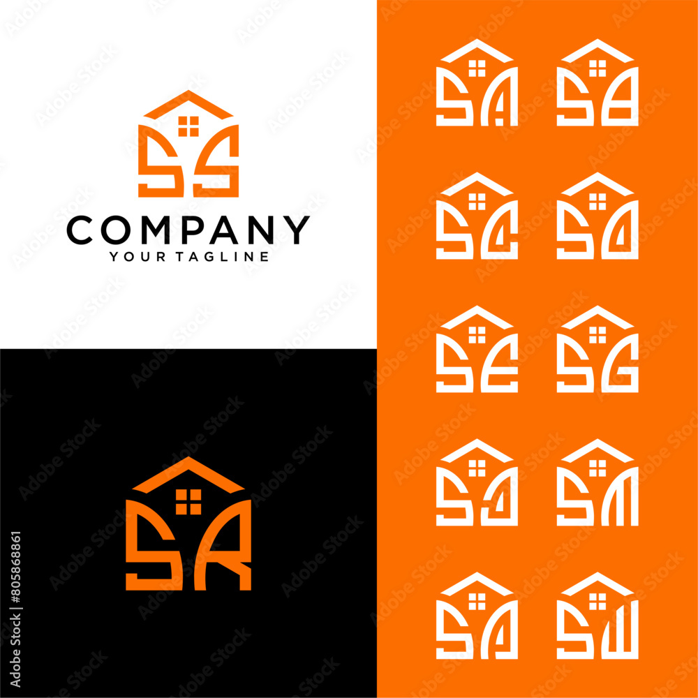 Home logo with 2 combination initials, SS home logo, develop, natural, organic, modern, finance logo, suitable for your company. Home logo with 2 combination initials, SS home logo, develop, natural, organic, modern, finance logo, suitable for your company.