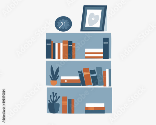 Book shelf with books