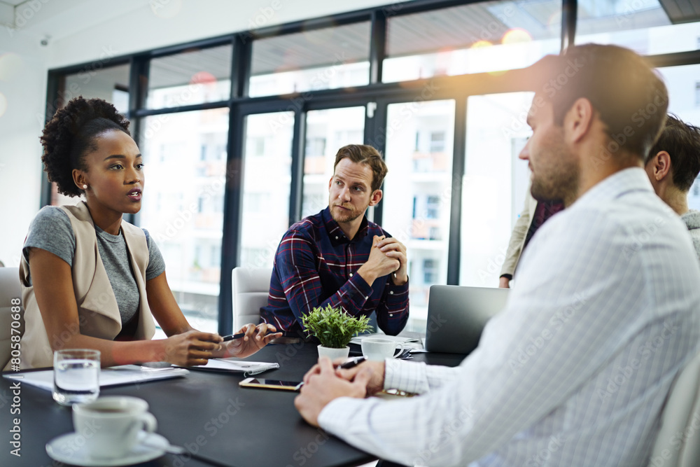 © peopleimages.com - Team work, conversation and meeting with office desk, collaboration and company project. Employee, together and discussion for information, coworking and professional people for brainstorming idea © peopleimages.com - Team work, conversation and meeting with office desk, collaboration and company project. Employee, together and discussion for information, coworking and professional people for brainstorming idea