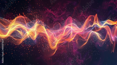abstract Background equalizer fire wave