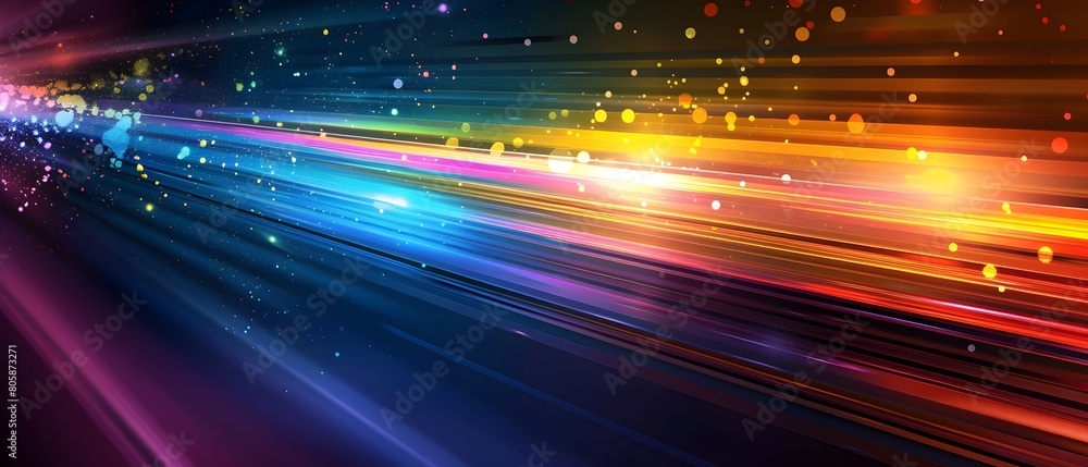 Colorful Light Trails for Motion Blur and Speed Effects