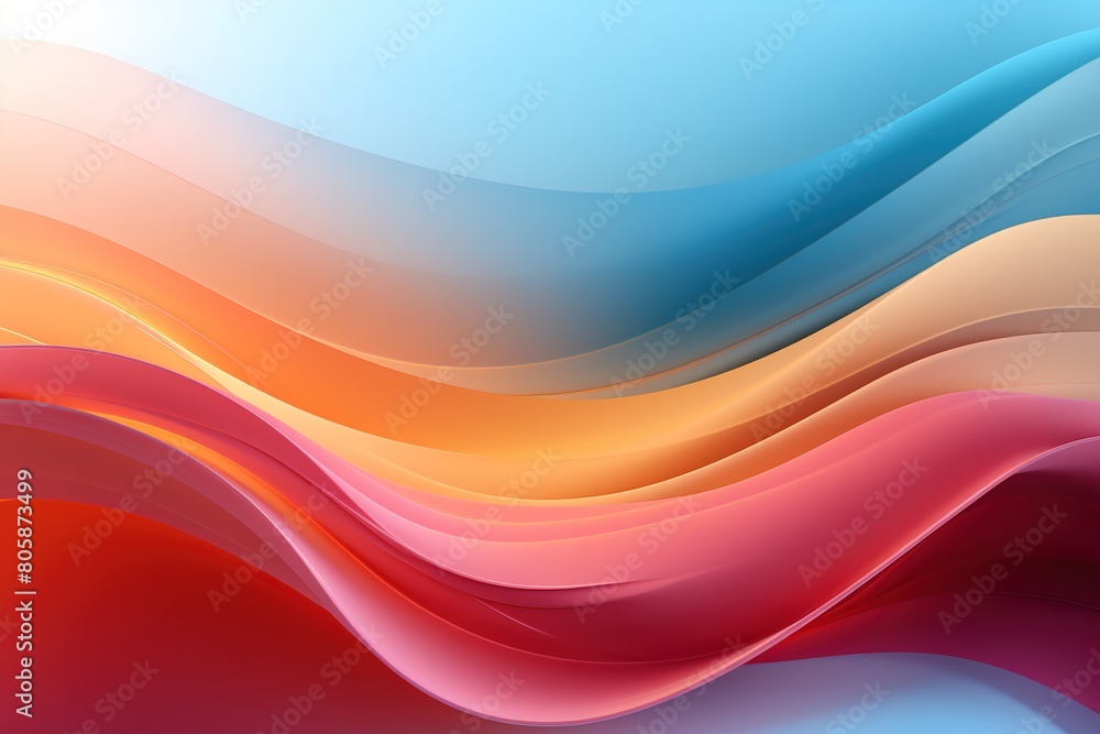 A colorful wave with a red stripe on the left and a yellow stripe on the right A colorful wave with a red stripe on the left and a yellow stripe on the right