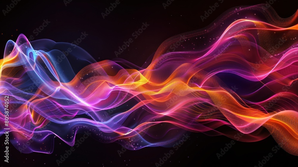 Fototapeta premium abstract Background equalizer fire wave