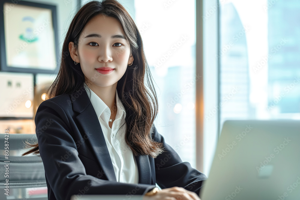 Portrait of a beautiful Asian business woman in the office Portrait of a beautiful Asian business woman in the office