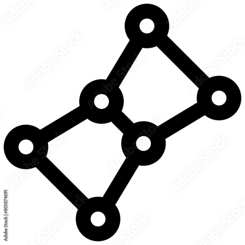 Constellation. Editable stroke vector icon.