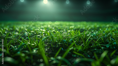 A single blade of grass illuminated by a stadium spotlight, symbolizing the resilience and spirit of the game.